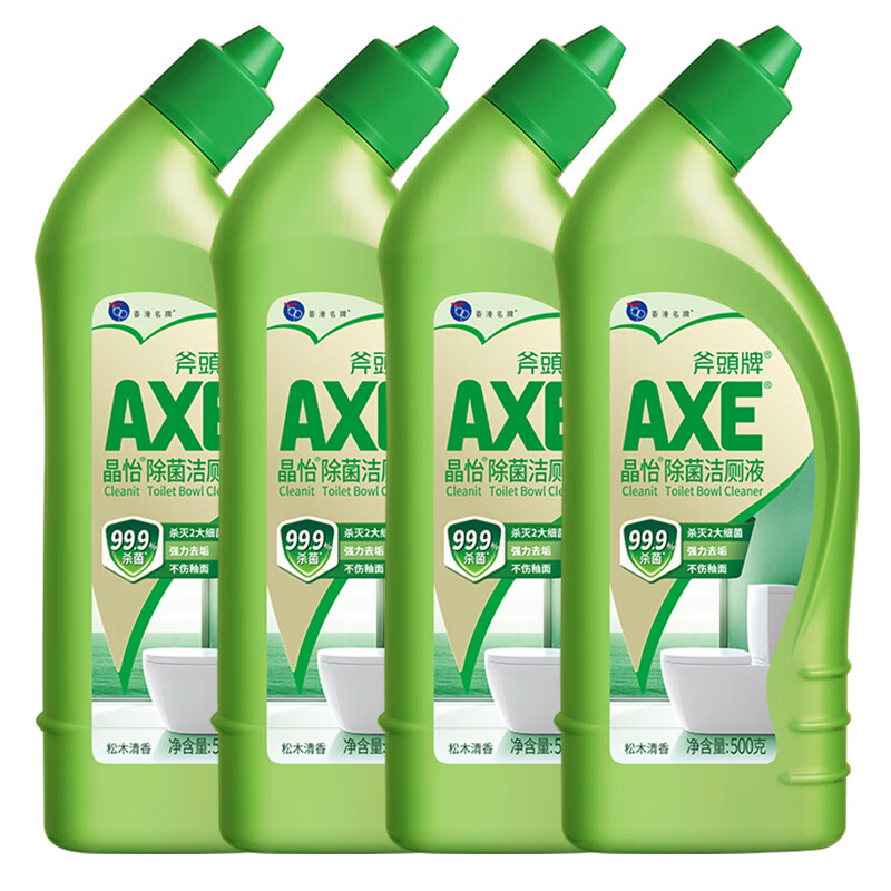 斧头AXE晶怡洁厕液 厕所马桶清洁剂洁厕灵 500g 洁厕 4瓶装