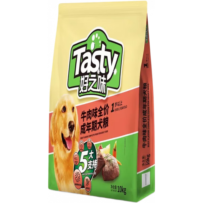 諾瑞狗糧 好之味狗糧牛肉味成犬糧幼犬全犬種10KG 20斤 牛肉味成犬糧10kg 10kg