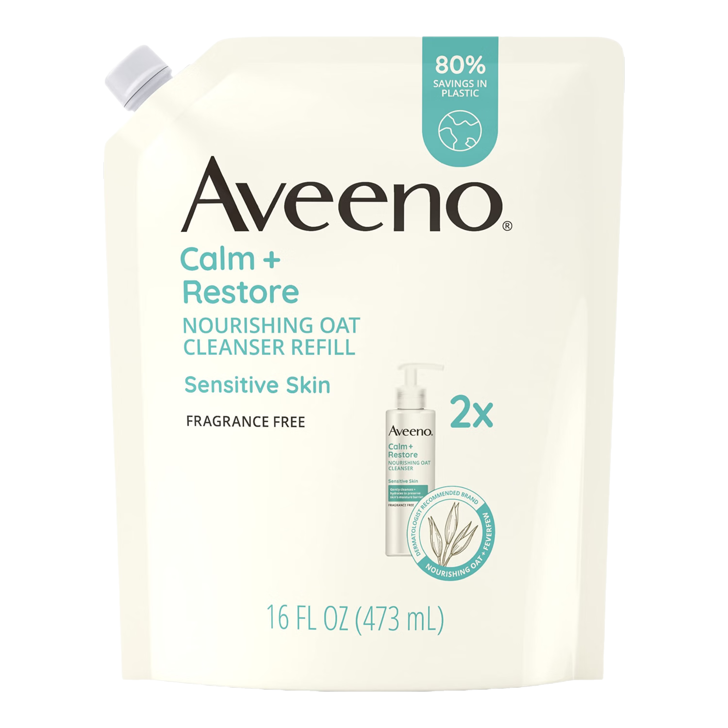 艾惟诺（Aveeno） 艾维诺燕麦舒缓保湿洁面乳 敏感肌专用温和洗面奶 补充装 473ml