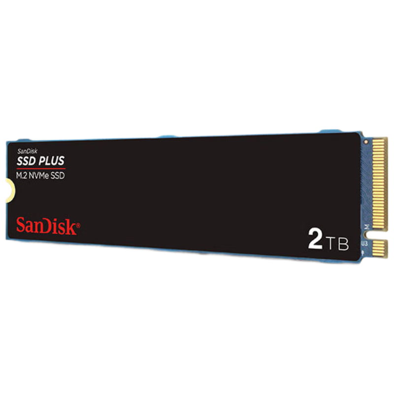 閃迪（SanDisk）2TB SSD固態(tài)硬盤3200MB/s讀速PLUS性能加強(qiáng)M.2接口NVMe協(xié)議PCIe3.0高速筆記本大容量擴(kuò)容游戲電腦