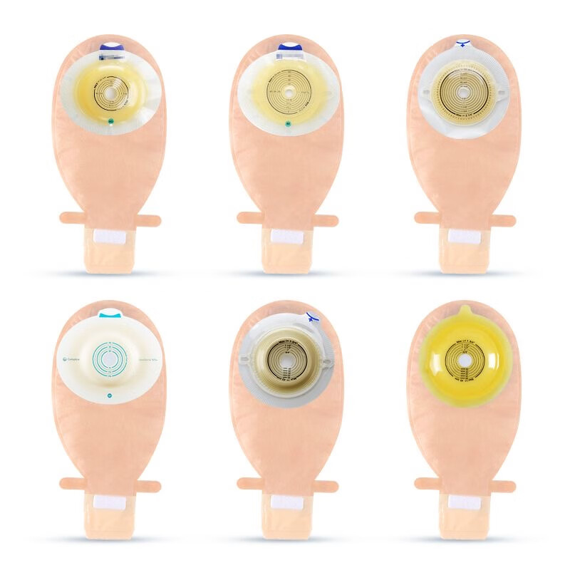 护士同学医用二件式造口袋康L保10386同款直肠排气两件式一次性大便造瘘袋 10386[5个]透明造口袋【兼容60mm底盘】