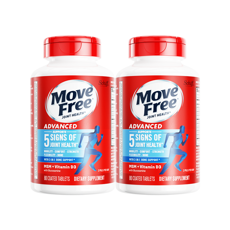 Move Free益节 氨糖软骨素钙片蓝瓶 80粒*2