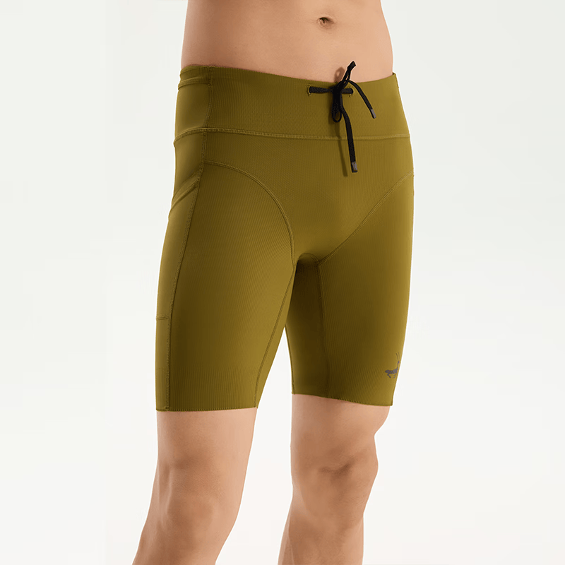 ULTRA GEAR逐羚 116g马拉松运动透气男子5兜压缩跑步短裤 | 优极UltraGear 冷杉绿 M