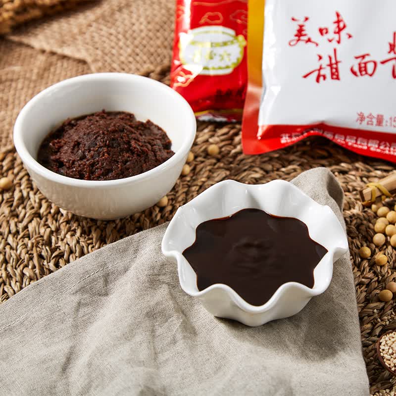六必居干酱250g×3袋 甜面酱150g×3袋 干黄酱老北京炸酱面酱调味品
