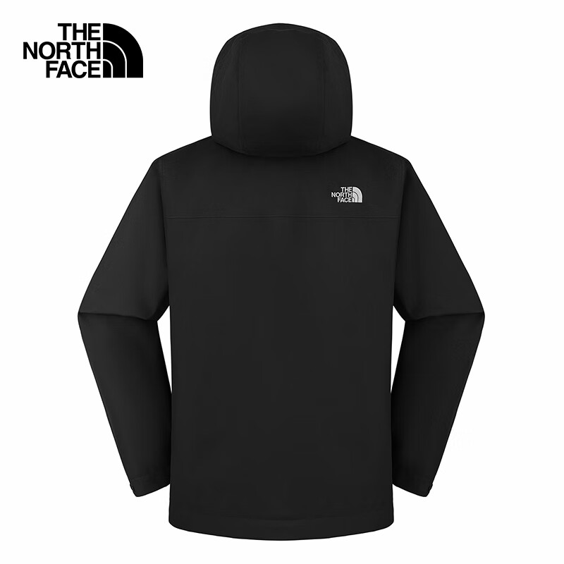 北面(The North Face)冲锋衣男三合一抓绒内胆户外防水硬壳外套【经典款】25新品|8AV7 4H0/宇宙黑 XL(尺码偏大) /180