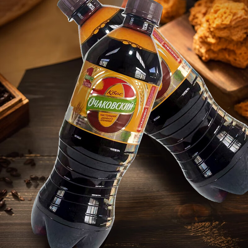 俄罗斯进口欧奇可娃牌格瓦斯便携装500ml/瓶液体面包双重发酵饮料 500ml*24瓶
