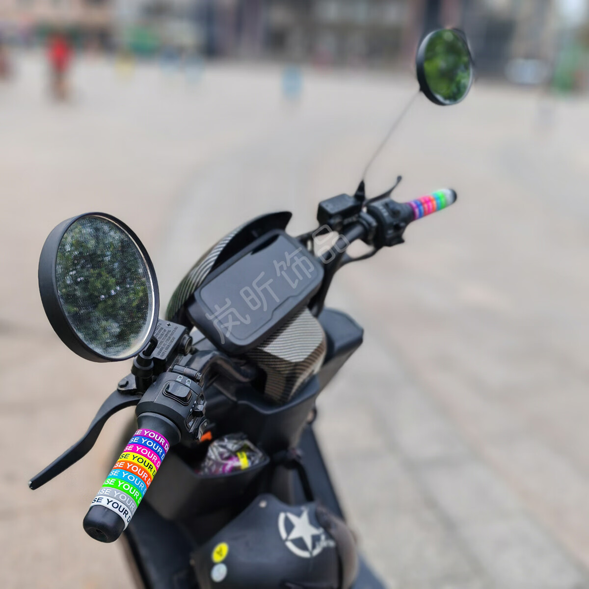 电动车手把套30mm防滑圈摩托车手把防滑圈理发推手柄防水防汗硅胶 每色两个 26个 两个车把 内径30mm防滑圈