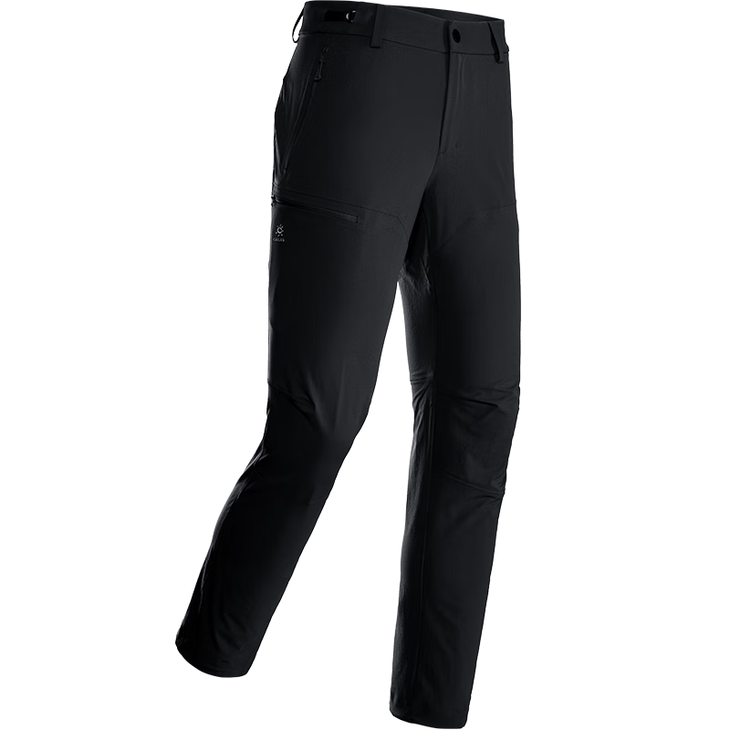 KAILAS凱樂石T10-M軟殼褲男CORDURA耐磨細(xì)絨保暖戶外登山透氣防風(fēng)褲 玄青黑 L