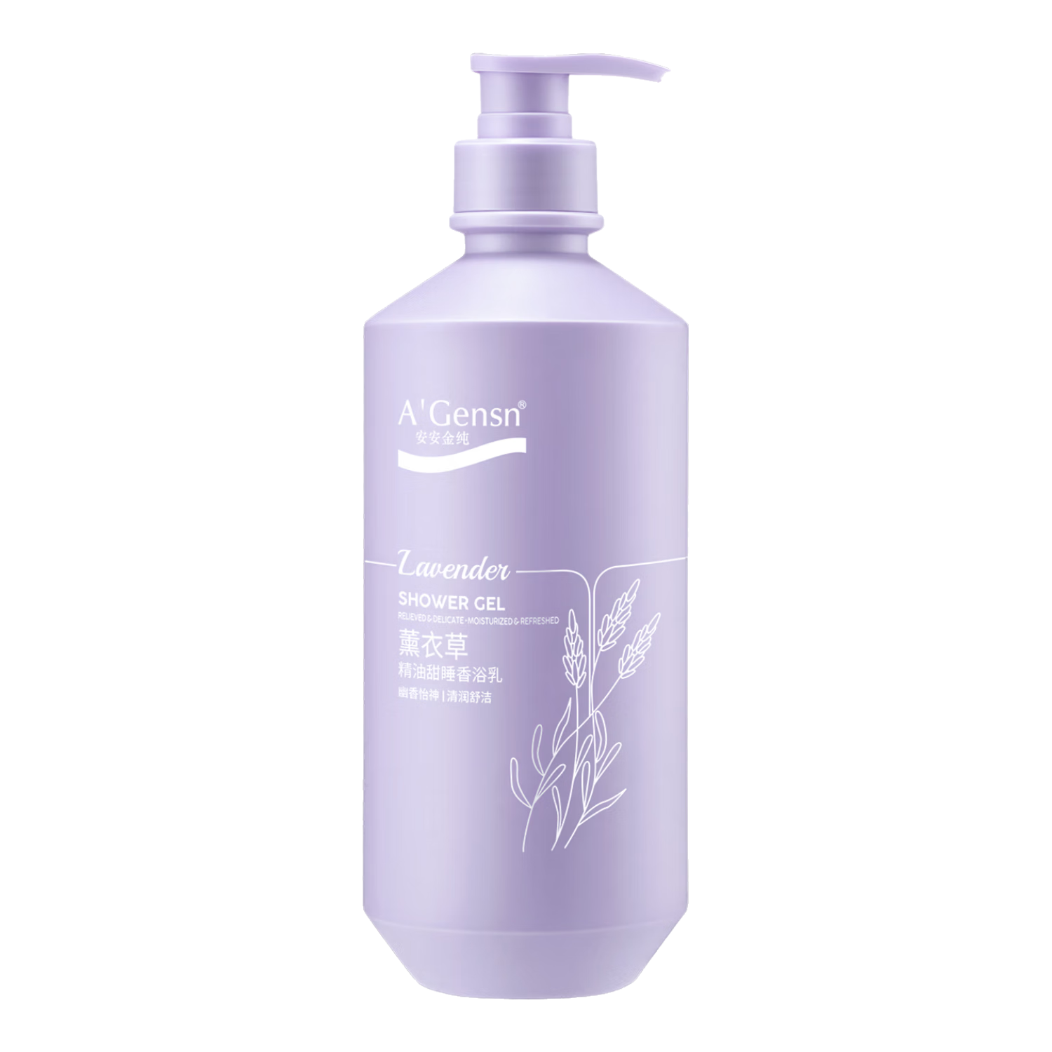 安安金纯（A'Gensn）薰衣草精油甜睡香浴乳750g 沐浴乳沐浴露 沐浴液 750g