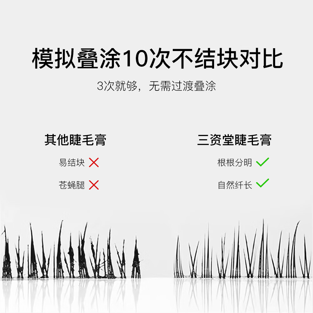三资堂睫毛打底膏防汗防水不晕染纤长卷翘持久自然打底定型新手送女生礼 一支装 【赠睫毛夹*1】 纤长卷翘 持久定型不结块