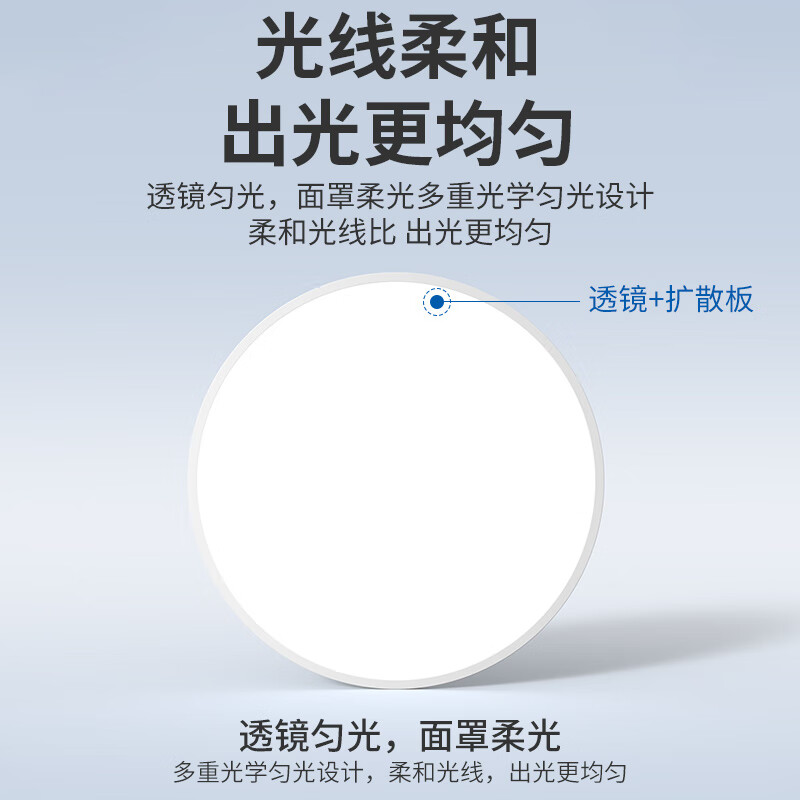 正泰包安装儿童卧室护眼吸顶灯全光谱婴儿房书房客厅现代简约大气灯具 黑壳【48W三色】480mm 【全光谱】教学照明标准