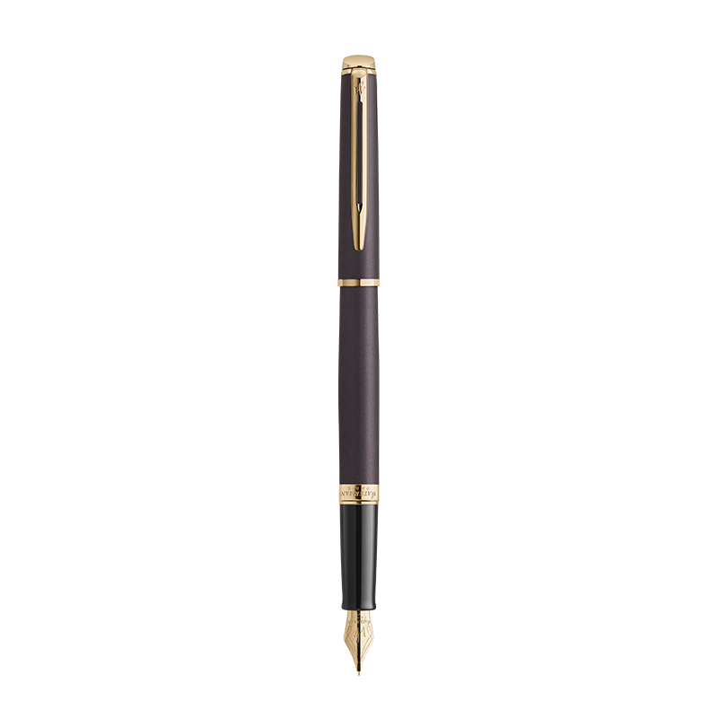 威迪文（WATERMAN）鋼筆簽字筆 國(guó)慶中秋節(jié)禮物 辦公送禮生日禮物 雋雅時(shí)尚釉里紅金夾墨水筆+六角禮盒