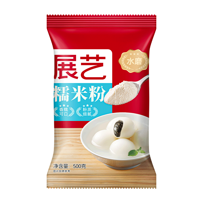 展艺水磨糯米粉500g麻薯雪媚娘糯米卷糍粑糯叽叽驴打滚烘焙原料