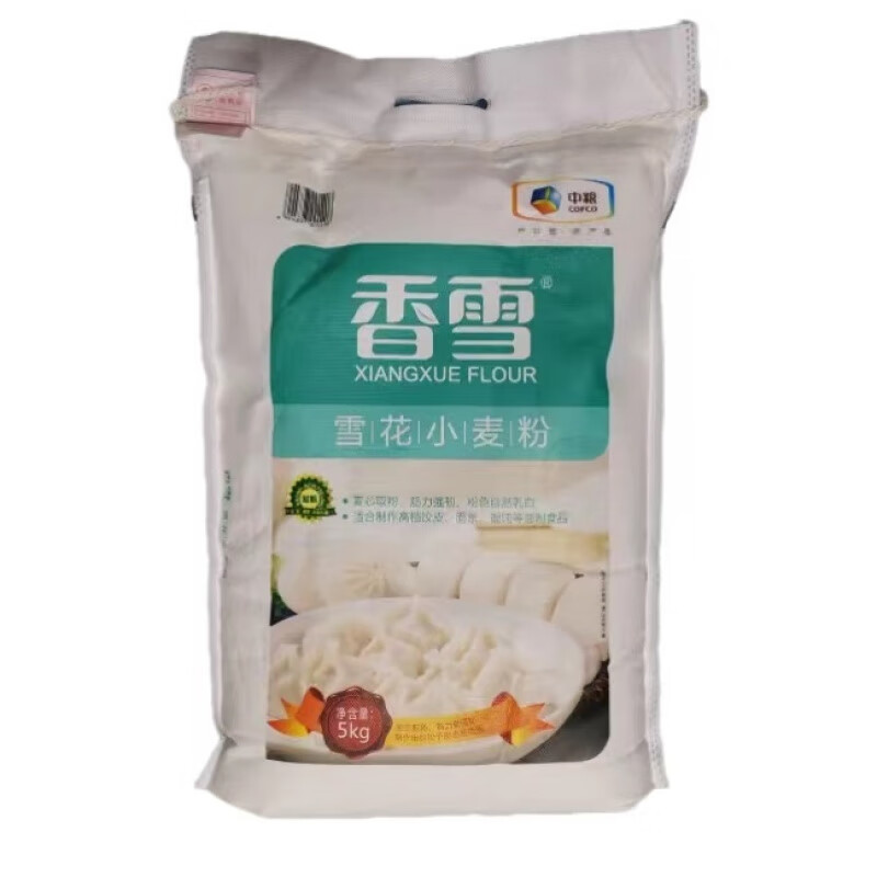 香雪面粉系列面粉雪花粉小麥粉筋度強(qiáng)韌央企中糧集團(tuán) 香雪5kg雪花小麥粉1袋