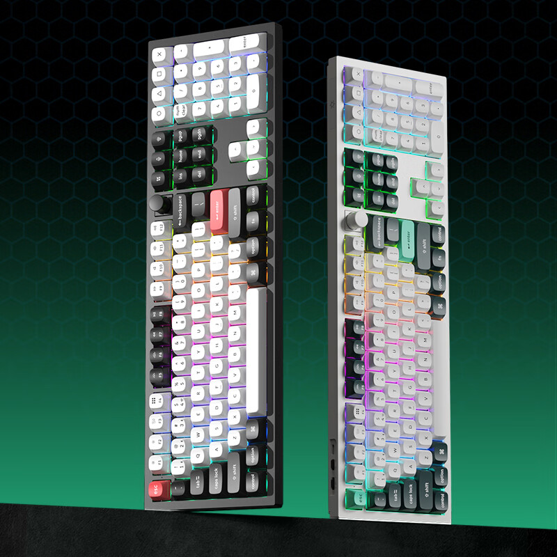 keychron渴创 Q6HE 磁轴键盘 电竞游戏键盘 无线三模键盘 客制化键盘 Mac键盘 在线网页驱动 游戏办公 Q6 HE RGB 热插拔 星云轴 旋钮版 黑色