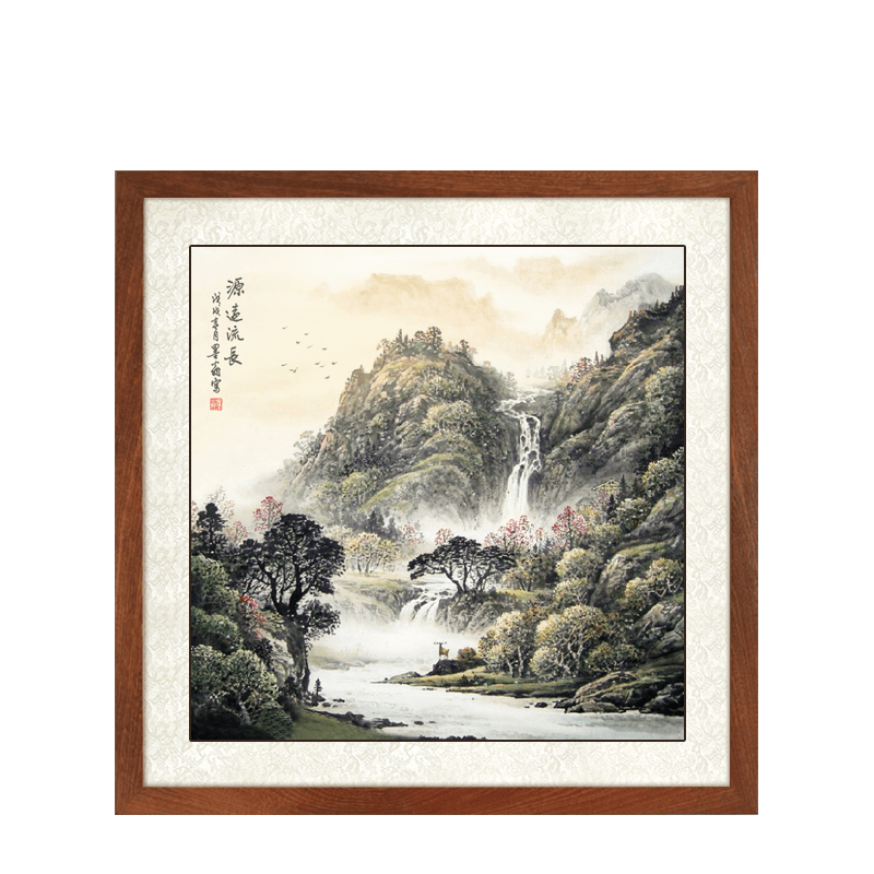 �е����ֻ�����ɽˮ�������칫�ҹһ�ˮī����ʽװ�λ�ԴԶ������������ ɳ����ʵľ��-ֱ��ԭľɫ װ��65*65