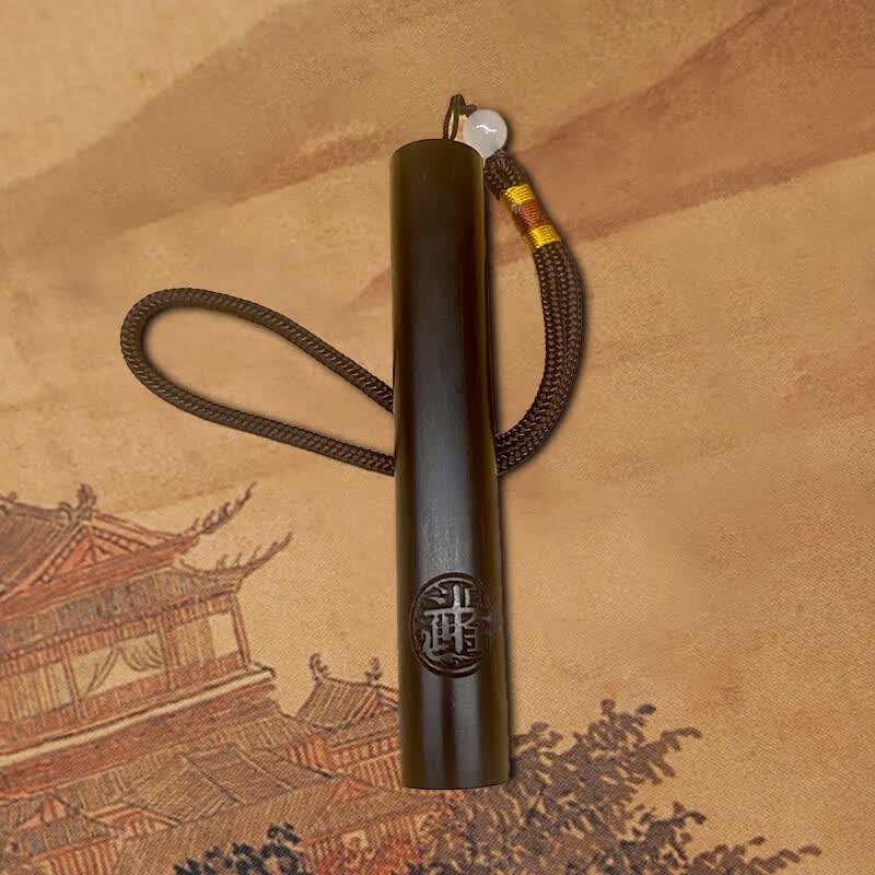 普云家用火折子吹气充电黑檀木线香盘香智能感应无声防风家用点香器 酸枝木火折子(普云)配布袋