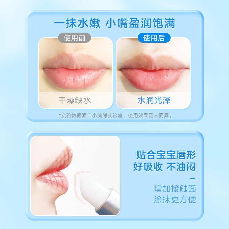 小浣熊儿童缤纷果香润唇膏保湿补水滋润3-12岁宝宝润唇男女孩学生护唇膏 【2支】润唇膏香橙味3.8g