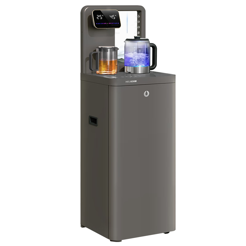 美菱富锶矿化茶吧机智能语音大箱体多功能办公室家用立式饮水机 底部上水防溢山水透影屏MC-H50B冷热款