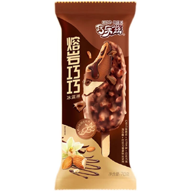 伊利【新品】伊利巧乐兹6重巧巧冰淇淋 巧克力脆皮冰淇淋70g/支雪糕 巧乐兹熔岩巧巧15支(1050g)