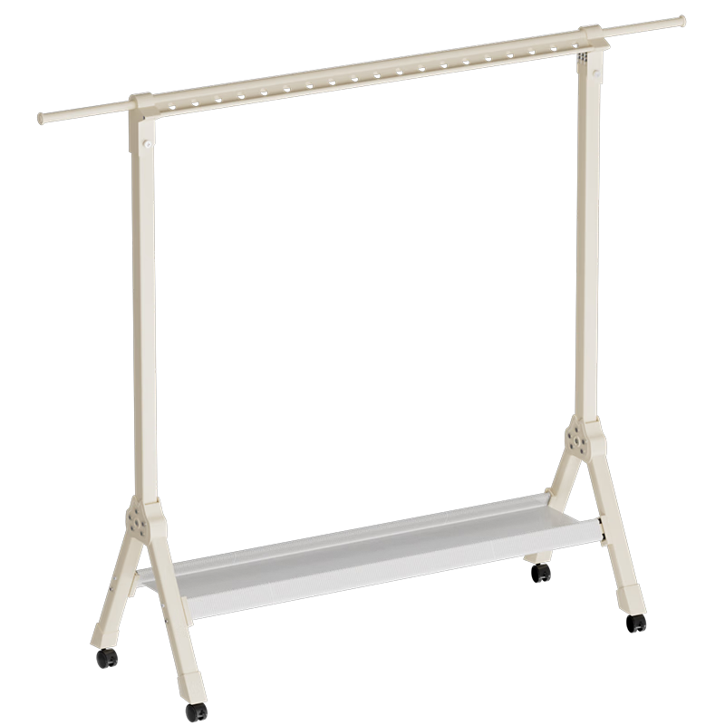 佳帮手可伸缩单杆晾衣架落地立式家用阳台伸缩晒衣架晾衣服晒被神器