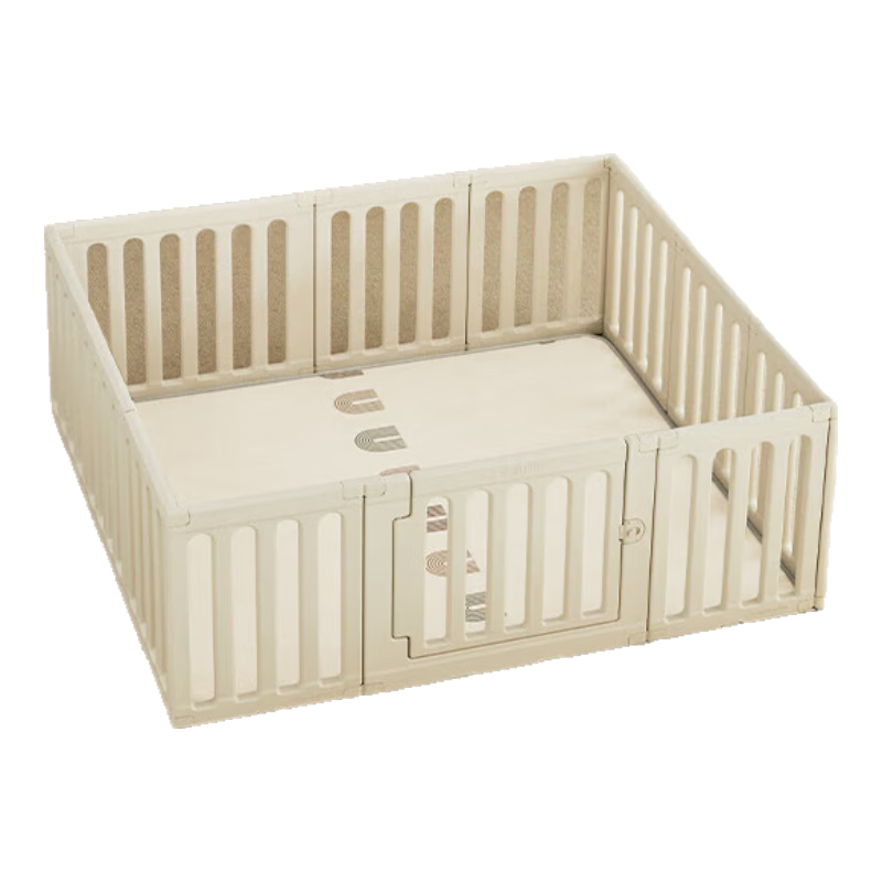 貝易（BeiE）彩虹圍欄地上爬爬墊嬰兒客廳圍欄小房子兒童護(hù)欄帳篷屋游樂(lè)園 單圍欄150*180+彩虹墊2cm-XPE