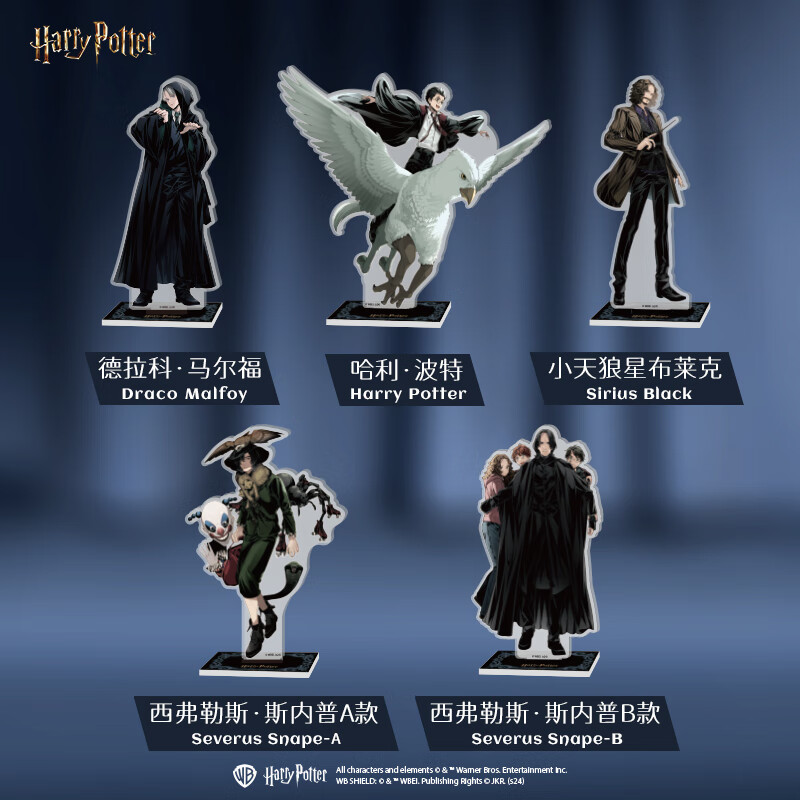 哈利·波特 人形立牌盲盒摆件 华纳正版周边亚克力人物形象桌面摆件生日礼物 端盒(内含5个,不重复)