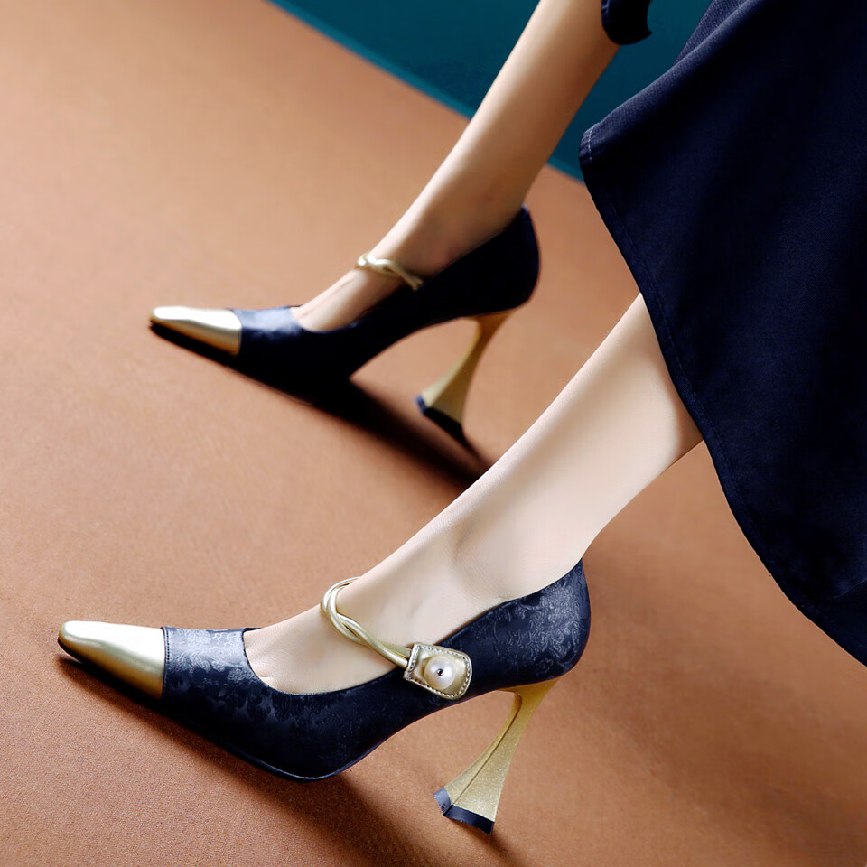 米诗德(mishide)配旗袍穿的中国风高跟鞋配旗袍超高跟鞋女国风潮2025