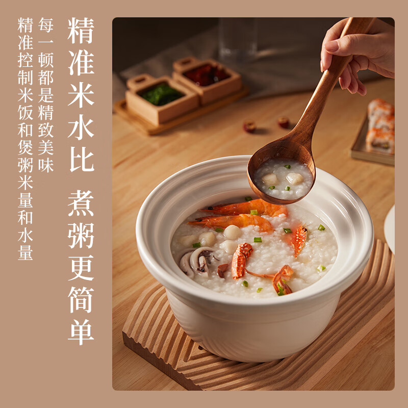 石崎成器日本 陶瓷内胆电饭煲 无涂层电饭煲 家用微压电饭锅柴火饭土陶伊贺烧3L煮饭防溢煲汤砂锅预约 胡椒白 3L