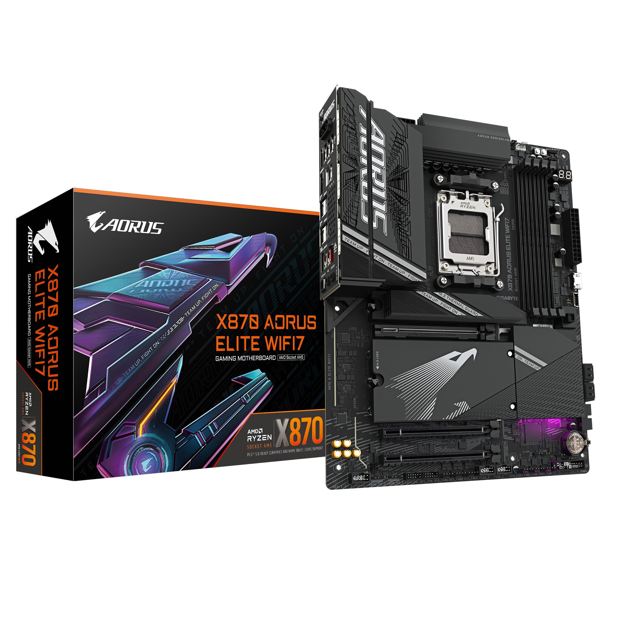 GIGABYTE 技嘉 X870 A Elite WIFI7 主板 支持 AMD Ryzen 9000 CPUs DDR5 PCIe 5.0 WiFi 7