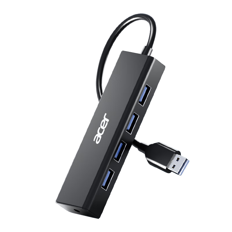 宏碁(acer)USB3.0分線(xiàn)器拓展塢 HUB集線(xiàn)器高速4口擴展塢轉接頭適用臺式電腦筆記本一拖多轉換器延長(cháng)線(xiàn)1.5米