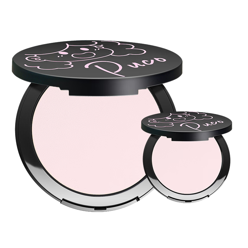 PUCO【买1送1共22g】大小怪系列柔焦蜜粉饼定妆控油防水防汗 D02 | 提亮紫(适合白皮、冷白皮)