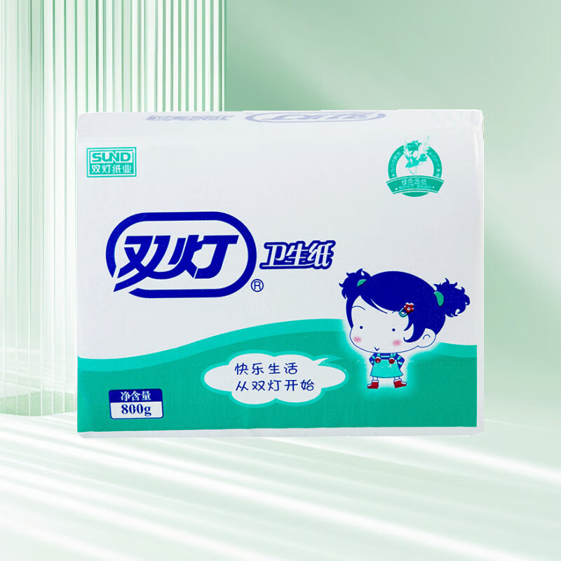 双灯平板纸卫生纸 擦手纸巾厕纸草纸800克（新老包装交替发货）