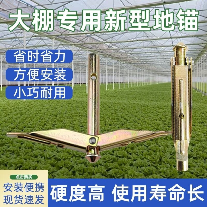 地錨加厚雙層地錨專用農(nóng)用大棚壓膜建棚果樹壓枝固定藥材打孔地釘 鍍彩單層大頭地錨1個