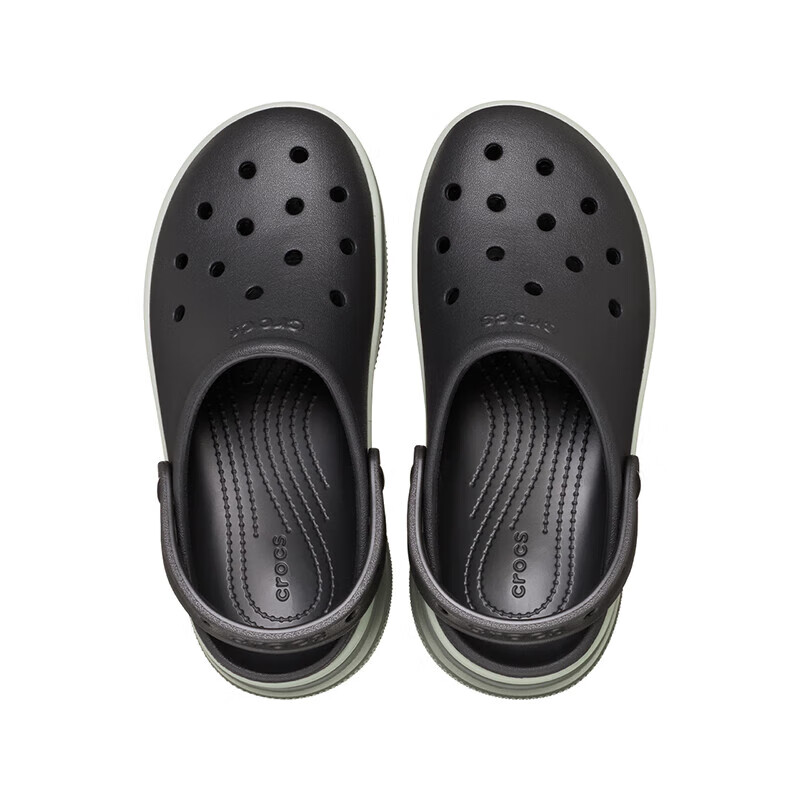 卡骆驰（CROCS）白鹿同款经典堆堆洞洞鞋时尚百搭男鞋女鞋|211355 黑色-001 37 /38(230mm)