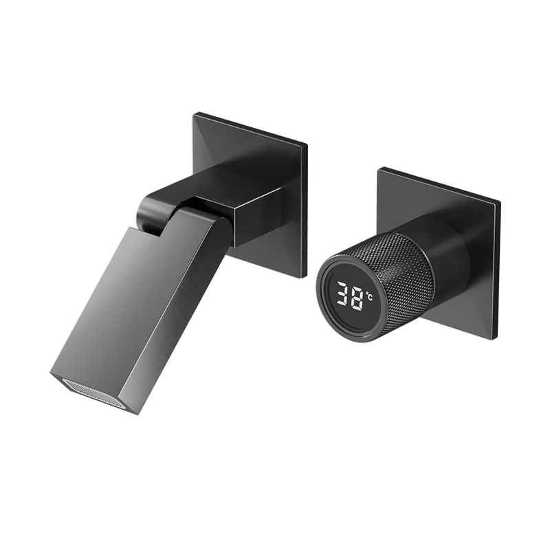 HANSIDEBO�¹���˹ ���Կ��۵���װˮ��ͷȫͭǶ��ǽ����ʽԡ��ϴ������ͷ ���ƺڡ����۵����Կ��·���L1 ��װ������ͷ 698.7Ԫ(������)