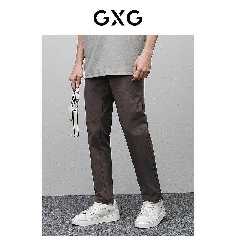 GXG男装 零压系列多色小脚长裤 春季新品GFX10201391 灰咖色 M