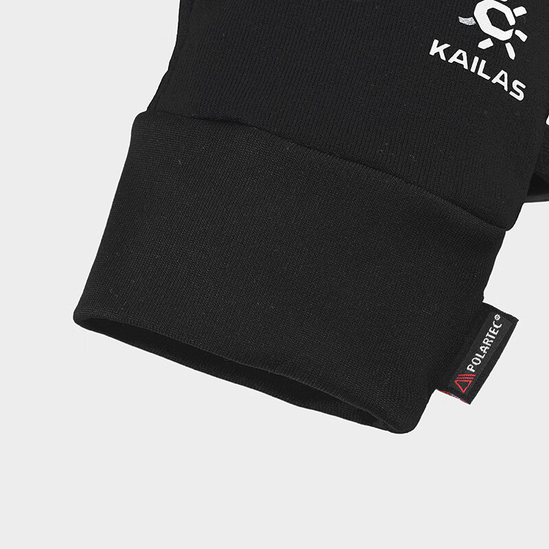 凯乐石(KAILAS)户外运动男款Polartec弹力抓绒手套KM2404102 黑色 L