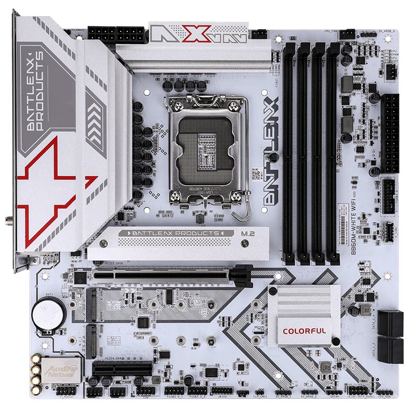 �߲ʺ� BATTLE-AX B860M-WHITE WIFI V20 ����+Intel Ultra 5 245K ��װ 1713.1Ԫ