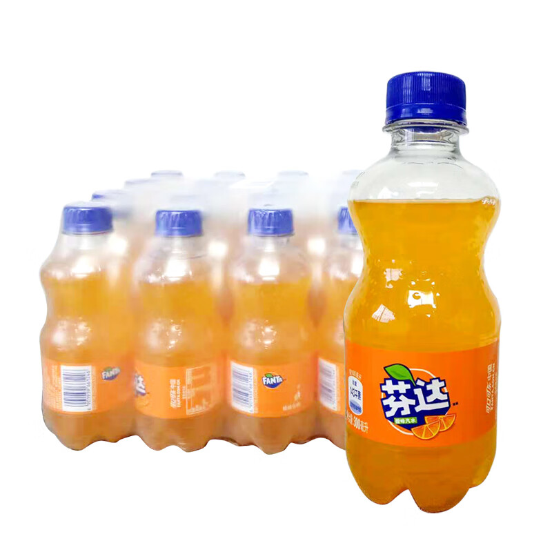 芬达 橙味汽水 300ml*24瓶/整箱 小瓶芬达可口可乐(coca-cola0)出品