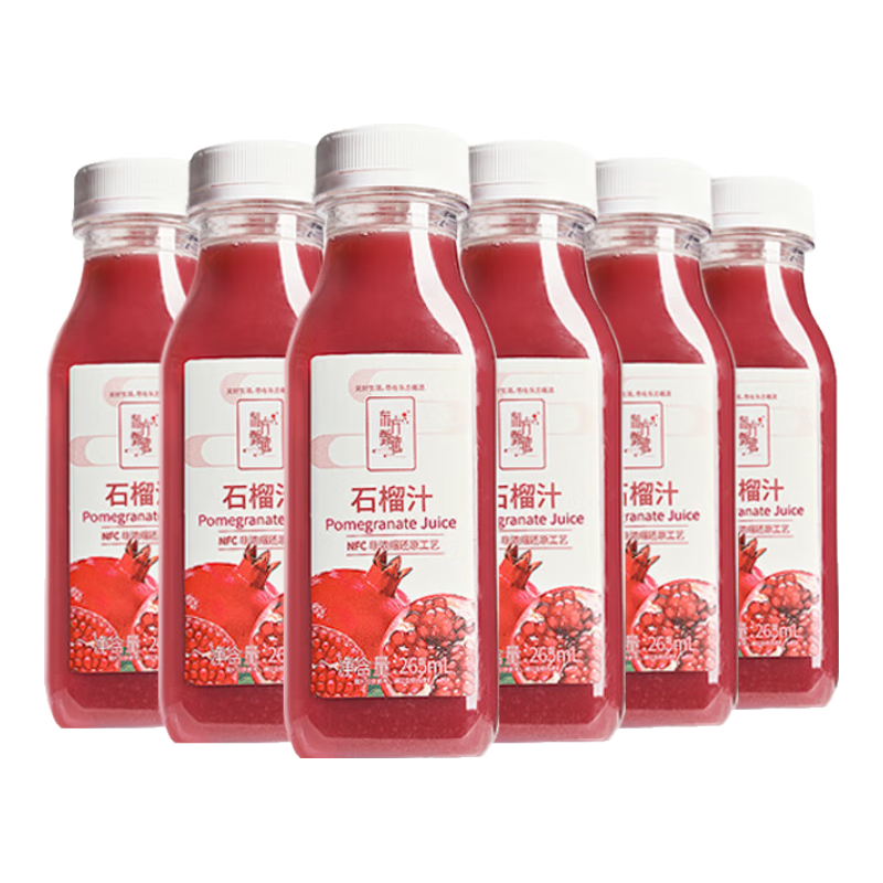 东方甄选NFC石榴汁复合果汁夏季饮料饮品整箱装送女友6瓶/箱过年年货 石榴汁265mL*6瓶*1箱
