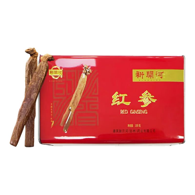 康美新开河红参 长白山人参高丽参整支补品泡酒药材 滋补送长辈礼物 【滋补气血】红参200克（50条内装约20支）