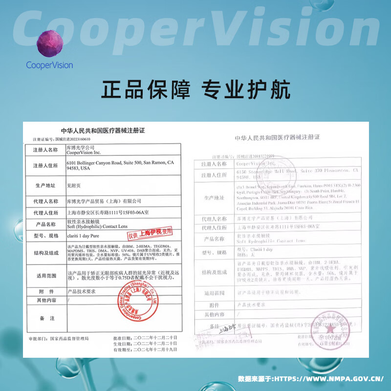 库博光学库博视品硅水凝胶日抛30片隐形眼镜清晰透氧进口官方正品 30片 950度