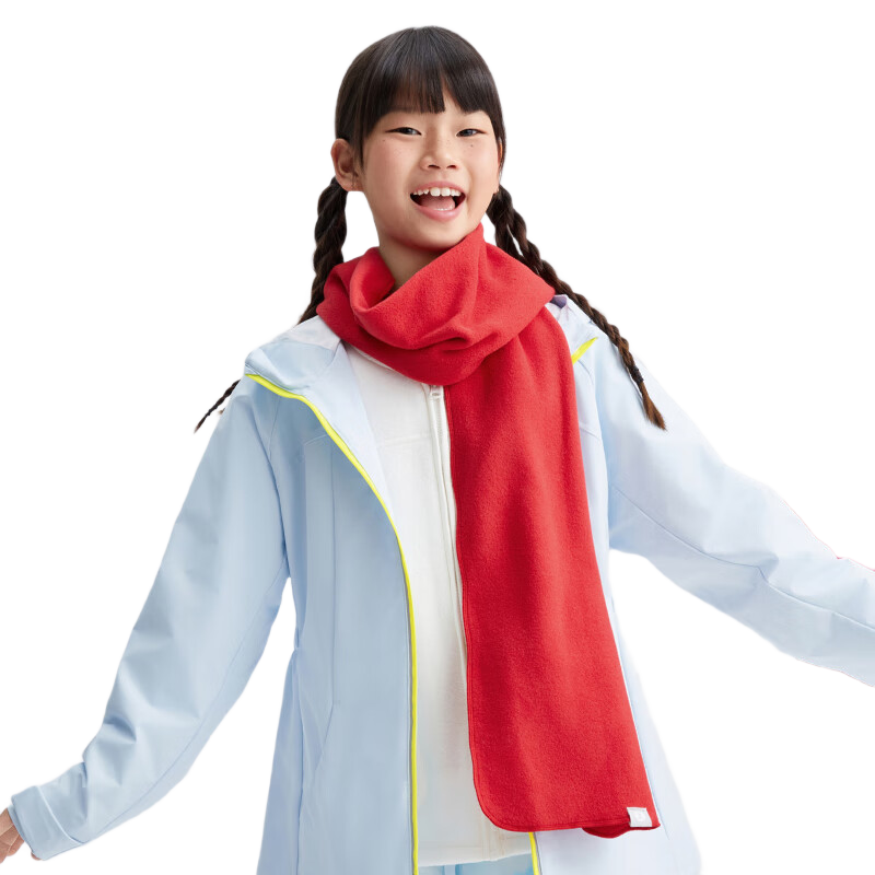 moodytiger【新年系列】兒童圍巾25年春新品保暖柔軟親膚男女童紅色護(hù)頸圍脖 曙光紅