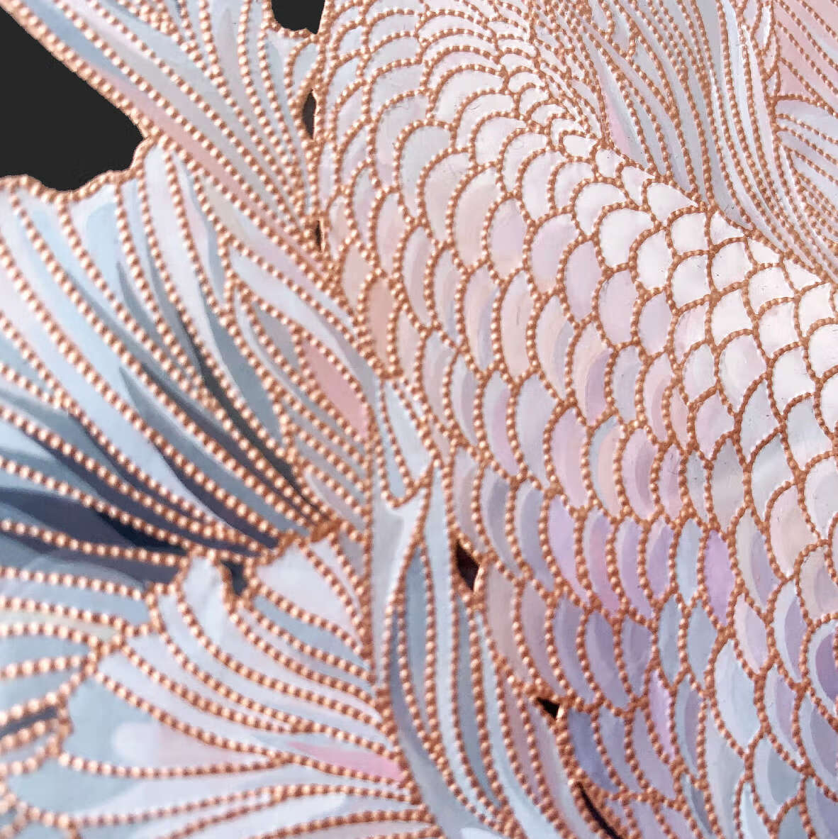 ywzr非遗文化佛山铜凿剪纸无瑕纯手工文创工艺品装饰商务礼品 无瑕