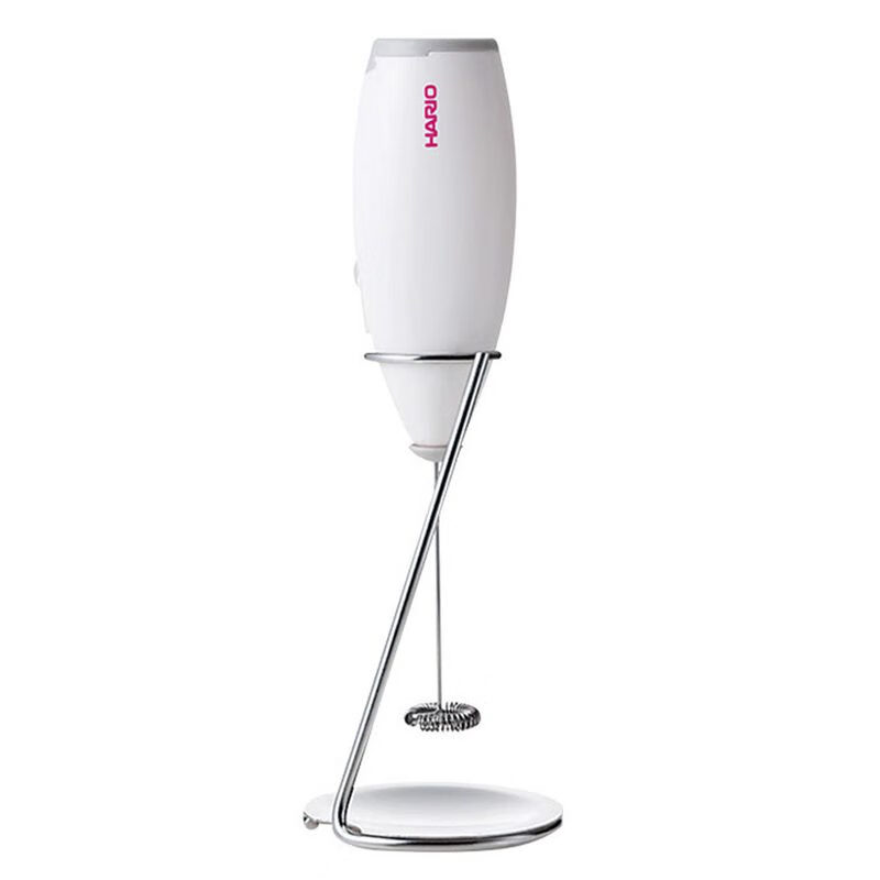 HARIO奶泡器咖啡拉花手持電動打奶泡器奶泡機(jī)牛奶打泡器奶泡棒CZ 白色打奶器