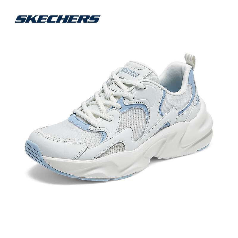 ˹���棨Skechers��̤��ح��Ůͬ���ϵ�Ь�ﶬ͸��С��Ь����ѧԺ�����¿��˶�Ь���� ǳ��ɫ/��ɫ/LGBL��Ů� 37.5