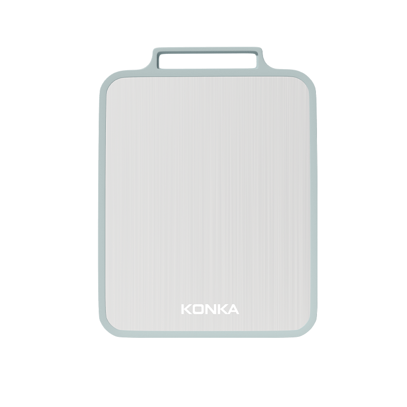 康佳（KONKA）菜板双面砧板不锈钢粘板家用防霉抗菌切菜板厨房擀面案板多功能 双面可用小清新 长38cm宽29cm