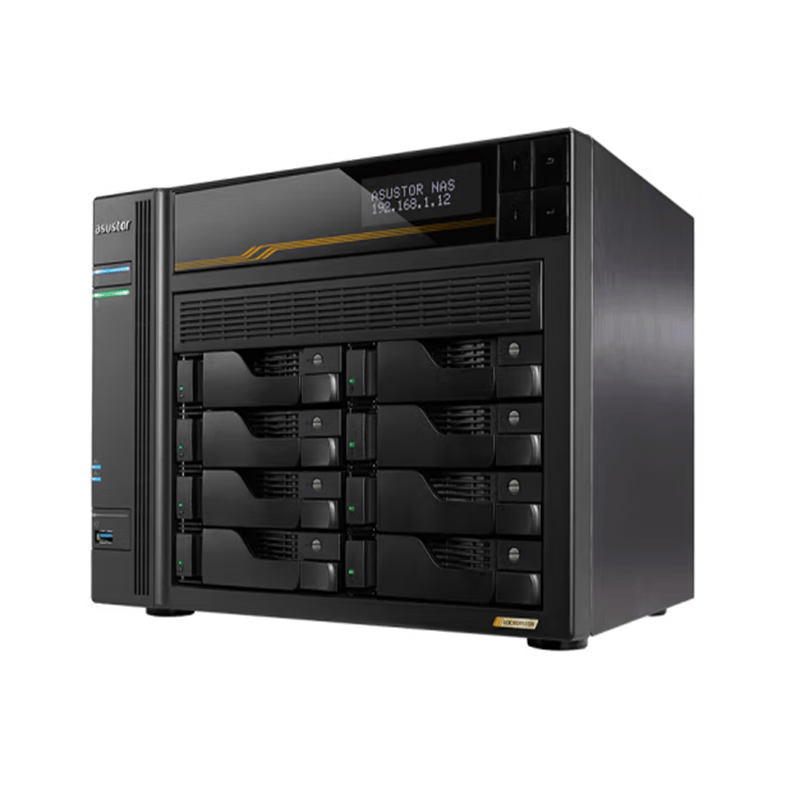 asustorAS6808T万兆NAS网络存储器8盘位私有云存储 AS6808T(标配版16GB内存) 单机器 无配硬盘 