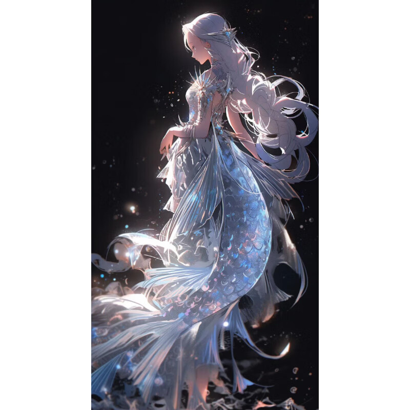 星座钻石画十二星座美人鱼公主满钻钻石画自粘5适合客厅卧室圆 白羊座
